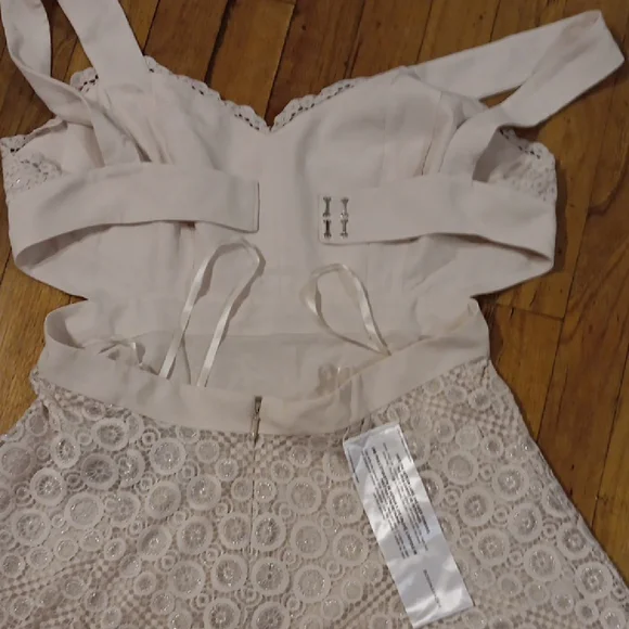 BCBGMaxAzria Ivory Lace Dress - Picture 6 of 7